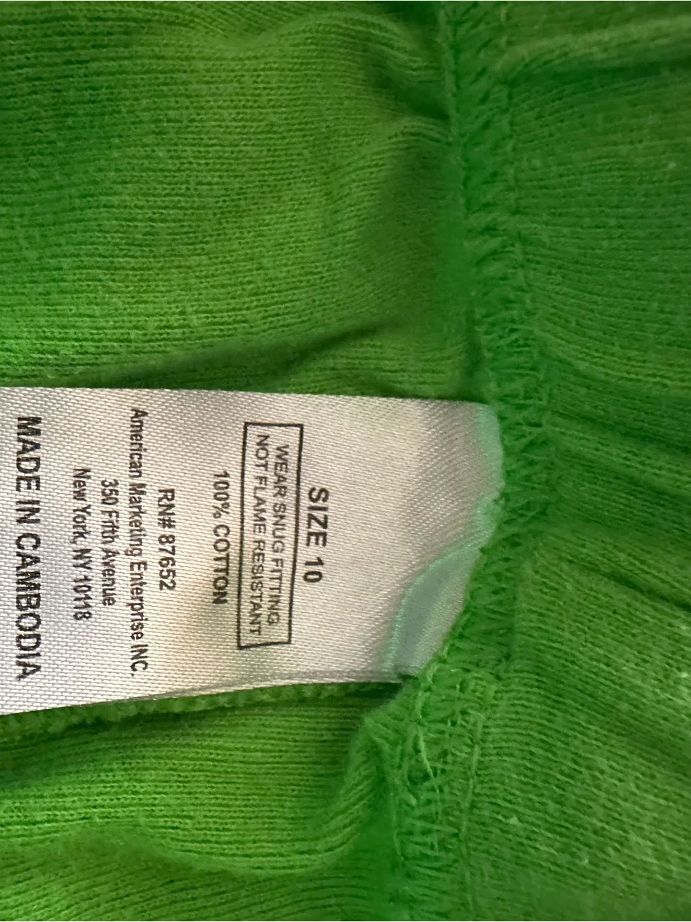 Kids Turtle Costume Pajama Set in Green and White